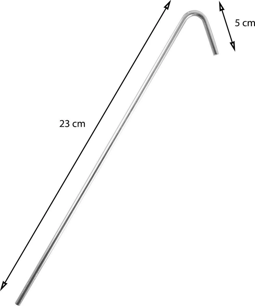 Stalen Tentharingen Set - 12 Stuks - 23 Cm | Staal | Opzetten Tent | Tentspijkers | Tentspijker | Haringen | Tentharing | Haring | Camping | Kamperen 4 Stalen Tentharingen Set - 12 Stuks - 23 Cm | Staal | Opzetten Tent | Tentspijkers | Tentspijker | Haringen | Tentharing | Haring | Camping | Kamperen - Afbeelding 2