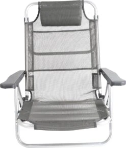 Bo-Camp Beach Chair - Monaco - Aluminium - Grijs -Buiten Kamperen Apparatuur 1026x1200 2