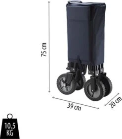 Campart Bolderkar HC-0910 - Opvouwbaar - Bolderwagen Met Stevig Harmonicaframe - Inclusief Opbergtas En Bodemplaat - Blauw -Buiten Kamperen Apparatuur 1060x1200 1