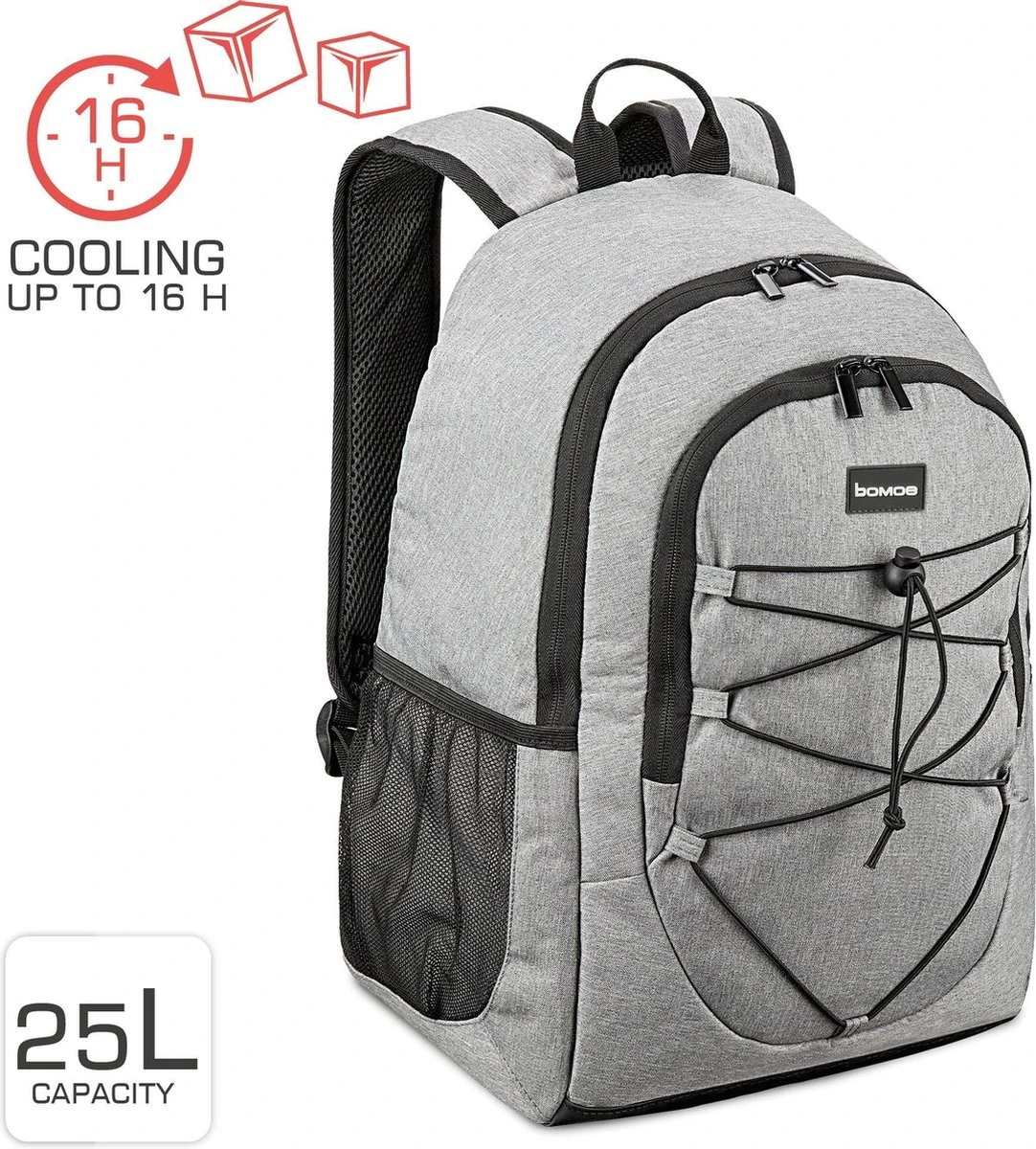 Bomoe Koeltas Rugzak IceBreezer KR45 Koelrugzak Grijs 45x19x33 Cm - 25 Liter 8 Bomoe Koeltas Rugzak IceBreezer KR45 Koelrugzak Grijs 45x19x33 Cm - 25 Liter - Afbeelding 6