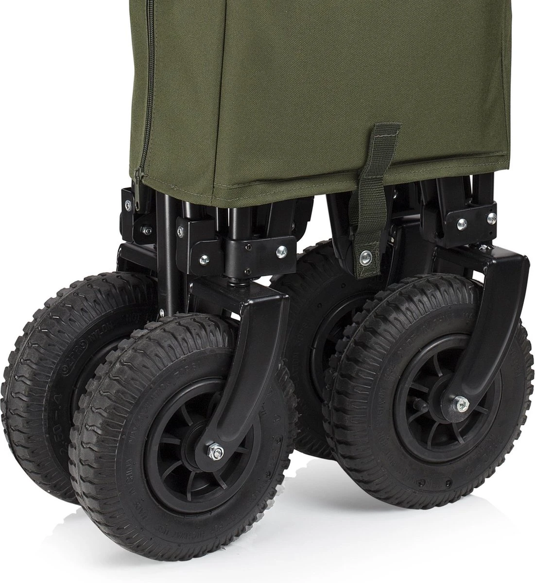 Campart Bolderkar HC-0915 - Opvouwbaar - Bolderwagen Met Stevig Harmonicaframe - Inclusief Opbergtas En Bodemplaat - Groen 6 Campart Bolderkar HC-0915 - Opvouwbaar - Bolderwagen Met Stevig Harmonicaframe - Inclusief Opbergtas En Bodemplaat - Groen - Afbeelding 4