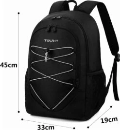 Koeltas Rugzak (25L) - Geschikt Voor 28 Blikjes - Lunchtas Voor Dames En Heren - Zwart -Buiten Kamperen Apparatuur 1101x1200 2