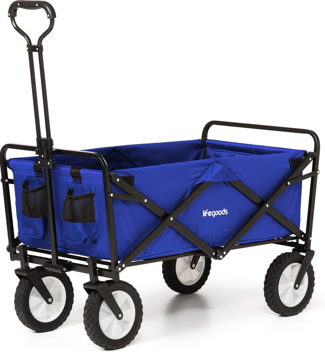 LifeGoods Bolderkar - Opvouwbaar - Draaibare Wielen - 2 Standen - 70KG Draagkracht - Blauw 3 LifeGoods Bolderkar - Opvouwbaar - Draaibare Wielen - 2 Standen - 70KG Draagkracht - Blauw