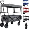 AREBOS Handwagen Vouwbare Dak Handwagen Vouwbare Trolley Uitrustingswagen Grijs -Buiten Kamperen Apparatuur 1125x1200 2