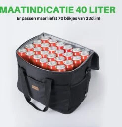 Packaway 4 Laags Geïsoleerde Koeltas - Lunchtas 40 Liter - Zwart -Buiten Kamperen Apparatuur 1144x1200 5