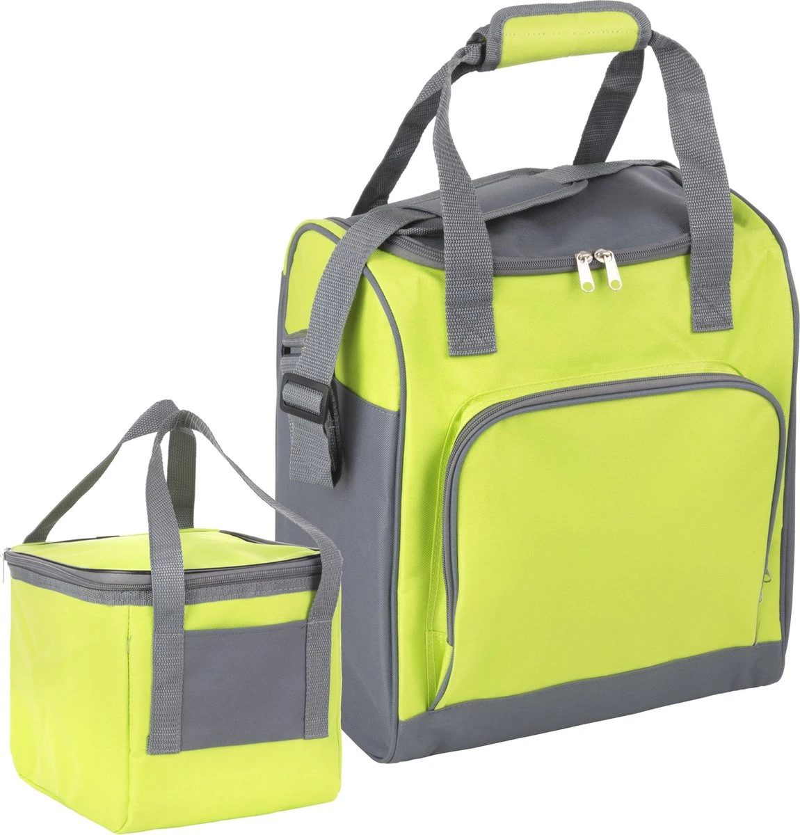 Basis Sterke Koeltas Set - 25 + 10 Liter - Lunchtas - Geïsoleerde Koeltassen - Picknicktas - Coolerbag - Groen 3 Basis Sterke Koeltas Set - 25 + 10 Liter - Lunchtas - Geïsoleerde Koeltassen - Picknicktas - Coolerbag - Groen