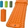 LVNRIDS Isomat, Zelfopblazend, Ultralicht, Luchtmatras, Camping, Zelfopblaasbaar, Opblaasbaar Matras, 3,9 Inch Dik, Met Voetperspomp En Kussen, Voor Camping, Reizen, Outdoor, Wandelen, Strand, Oranje -Buiten Kamperen Apparatuur 1153x1200 1