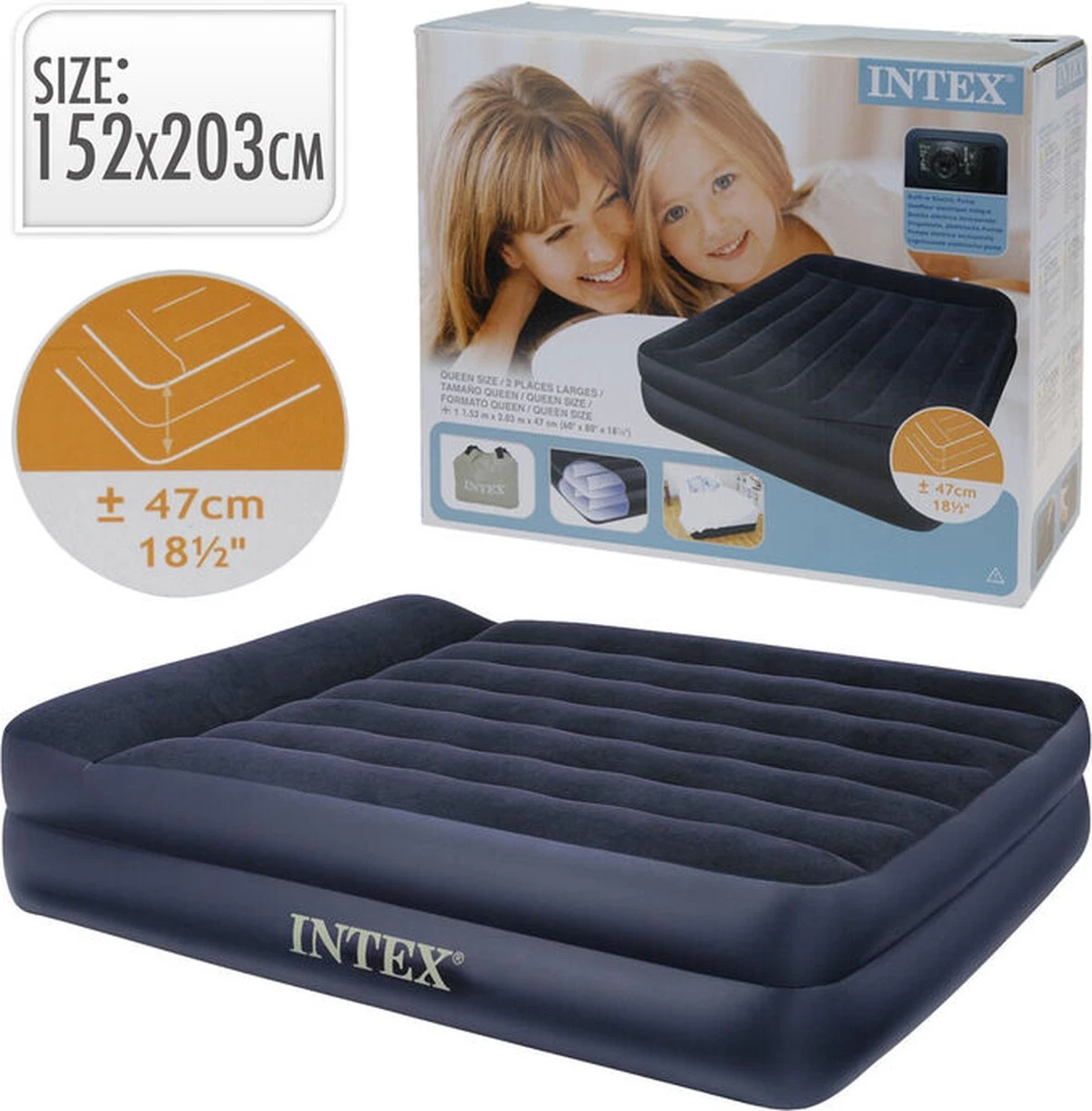 Intex Luchtbed - 2 Persoons - 203x152x42cm 15 Intex Luchtbed - 2 Persoons - 203x152x42cm - Afbeelding 13
