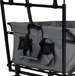 AREBOS Handwagen Vouwbare Dak Handwagen Vouwbare Trolley Uitrustingswagen Grijs -Buiten Kamperen Apparatuur 1183x1200 5