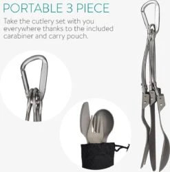 Navaris Campingbestek Van Titanium - Set Met Vork, Mes En Lepel - Inklapbaar - Bestekset Voor Onderweg - Inclusief Karabijnhaak En Bewaarzakje 22 Navaris Campingbestek Van Titanium - Set Met Vork, Mes En Lepel - Inklapbaar - Bestekset Voor Onderweg - Inclusief Karabijnhaak En Bewaarzakje -Buiten Kamperen Apparatuur 1184x1200 11