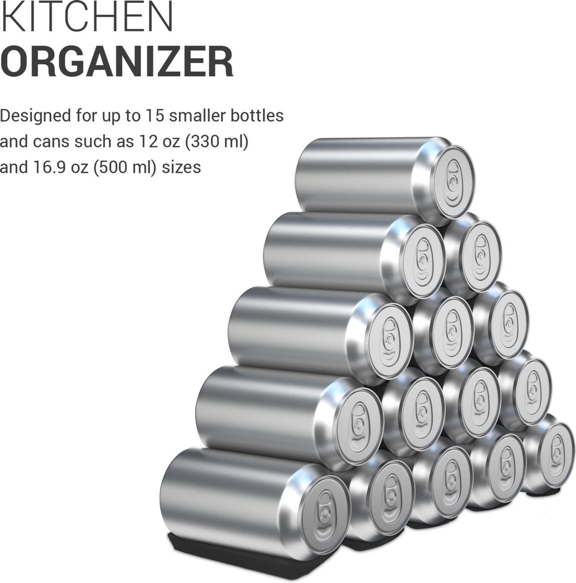 Kwmobile 1x Opvouwbare Houder Voor Flessen En Blikjes - Voor Koelkast En Voorraadkast - Siliconen Flessenhouder In Zwart - 31 X 9,5 X 1 Cm 8 Kwmobile 1x Opvouwbare Houder Voor Flessen En Blikjes - Voor Koelkast En Voorraadkast - Siliconen Flessenhouder In Zwart - 31 X 9,5 X 1 Cm - Afbeelding 6