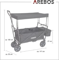 AREBOS Handwagen Vouwbare Dak Handwagen Vouwbare Trolley Uitrustingswagen Zwart 18 AREBOS Handwagen Vouwbare Dak Handwagen Vouwbare Trolley Uitrustingswagen Zwart -Buiten Kamperen Apparatuur 1188x1200 8