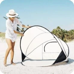 Deryan Luxe Pop Up Strandtent XXL - Anti-UV 50+ - Cream -Buiten Kamperen Apparatuur 1196x1200 4