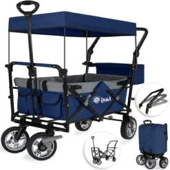 Rijoka Luxe Opvouwbare Bolderkar/Bolderwagen | Met Dakje En Draagtas | Marine Blauw 11 Rijoka Luxe Opvouwbare Bolderkar/Bolderwagen | Met Dakje En Draagtas | Marine Blauw -Buiten Kamperen Apparatuur 1198x1200 21
