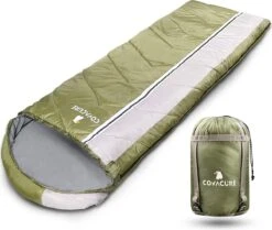 COVACURE 1.5/0.8kg Slaapzak, 3 Seizoenen Ultra Warm & Lichtgewicht Slaapzak Voor Volwassenen, Envelop Compacte Outdoor Slaapzakken Met Draagbare Compressie Tas Voor Camping, Rugzakken, Wandelen...
