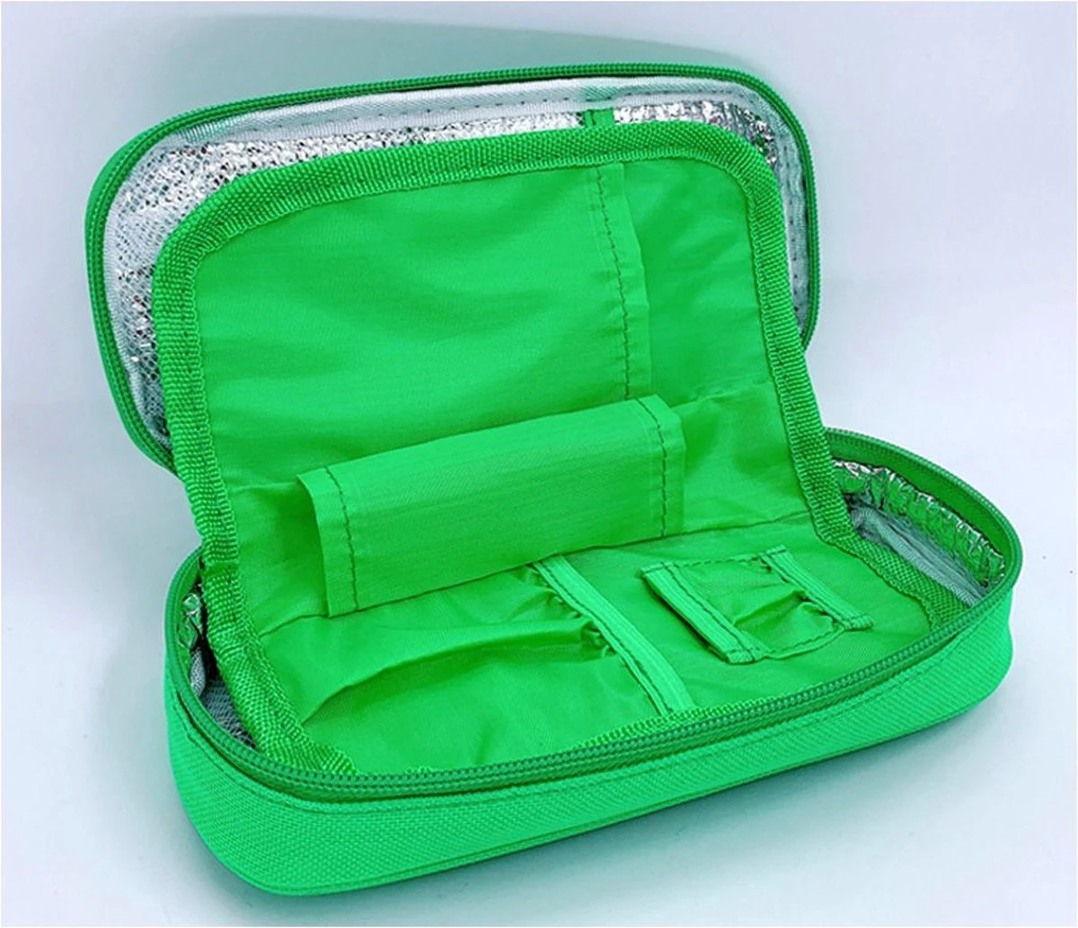 Merkloos Diabetes Tas - Groen - Koeltas- Diabetes Etui - Insuline Spuiten - Reis Etui - Insuline Koeltas 5 Merkloos Diabetes Tas - Groen - Koeltas- Diabetes Etui - Insuline Spuiten - Reis Etui - Insuline Koeltas - Afbeelding 3