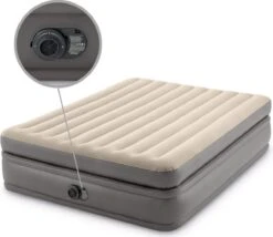 Intex Prime Comfort - Luchtbed - 2-Persoons - 152x203x51 Cm (BxLxH) - Grijs - Met Ingebouwde Motorpomp -Buiten Kamperen Apparatuur 1200x1039