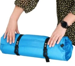 Springos Slaapmat | Zelfopblazend | 186 Cm | Inclusief Hoes & Hoofdkussen | Lichtblauw -Buiten Kamperen Apparatuur 1200x1056 1