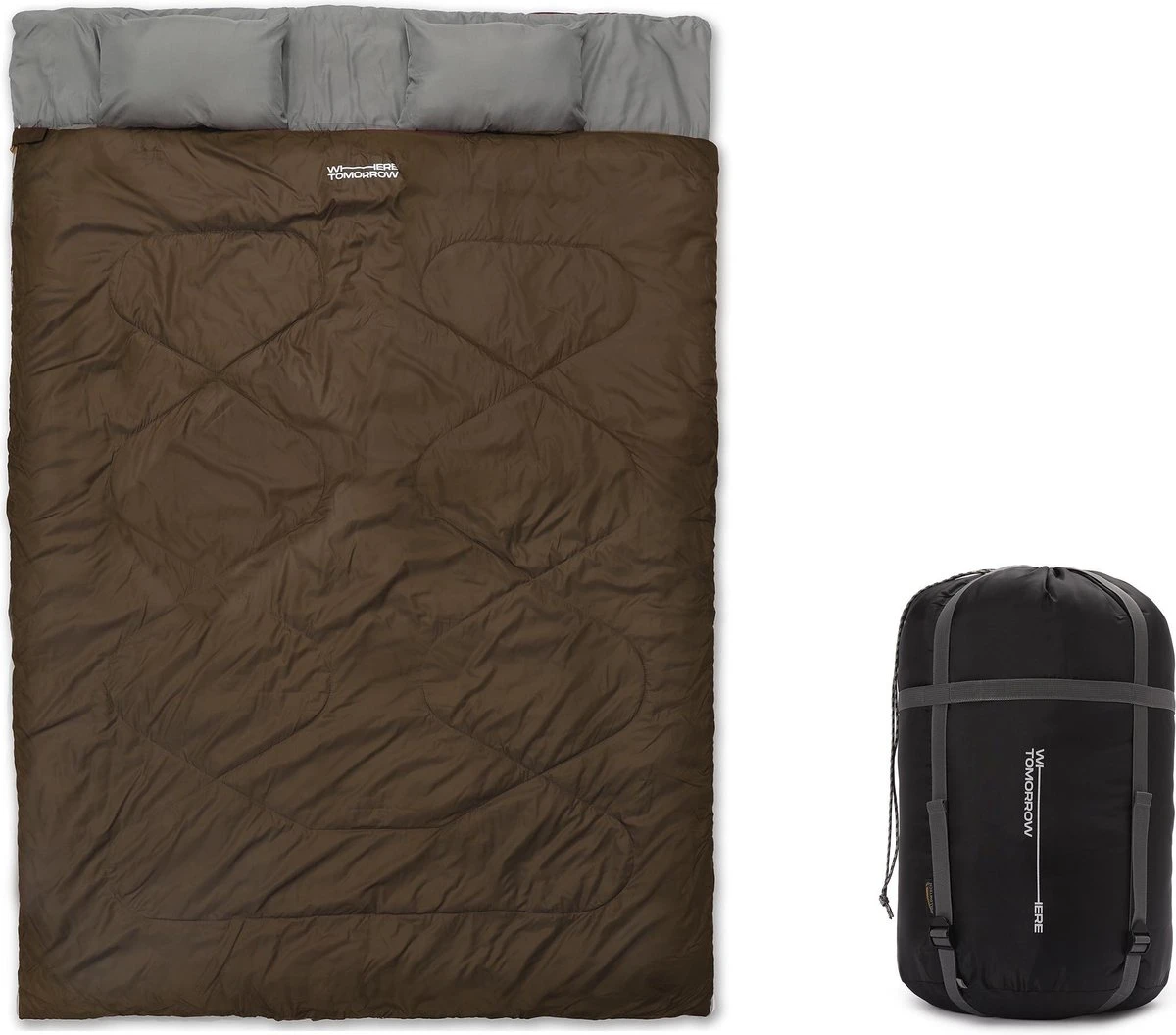 Where Tomorrow Double Slaapzak 220 X 150 Cm Diverse Kleuren - Bruin 3 Where Tomorrow Double Slaapzak 220 X 150 Cm Diverse Kleuren - Bruin