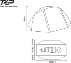 Expedition Tent T1 - Donker Groen - 1 Persoons -Buiten Kamperen Apparatuur 1200x1065