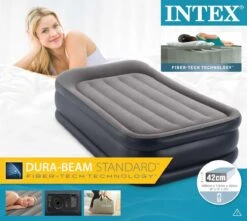 Intex Twin Deluxe Pillow Rest Raised Luchtbed - 191x99x42 Cm -Buiten Kamperen Apparatuur 1200x1073