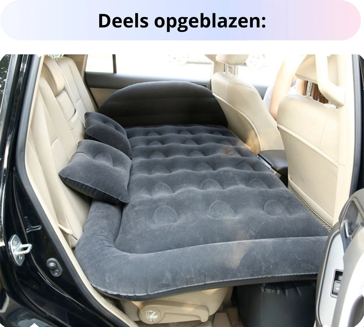 Opblaasbaar Auto Matras - Auto Luchtbed Zwart - Achterbank En Achterbak - Tweepersoons 3-in-1 Universeel Automatras - Inclusief Elektrische Pomp En Accessoires - Kampeer Luchtbed Voor Reizen 9 Opblaasbaar Auto Matras - Auto Luchtbed Zwart - Achterbank En Achterbak - Tweepersoons 3-in-1 Universeel Automatras - Inclusief Elektrische Pomp En Accessoires - Kampeer Luchtbed Voor Reizen - Afbeelding 8