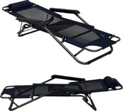 Ligstoel 155x60cm - Opvouwbaar Campingstoel Ligbed Strandstoel Tuinstoel Vouwligstoel Blauw -Buiten Kamperen Apparatuur 1200x1080 3
