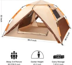 Merkloos Kamping Tent / Absolutely Waterproof, Lightweight Camping Tent With - Tent Ideal For Camping In The Garden, Dome Tent, -Buiten Kamperen Apparatuur 1200x1083 1