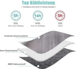 HN® Lunchtas Grijs Pijlen, Geïsoleerde Koeltas, Lekvrij, Extra Grote Opening Voor De Lunch Box, 25×16,5×26cm Design Heren En Dames 15 HN® Lunchtas Grijs Pijlen, Geïsoleerde Koeltas, Lekvrij, Extra Grote Opening Voor De Lunch Box, 25×16,5×26cm Design Heren En Dames -Buiten Kamperen Apparatuur 1200x1083 8