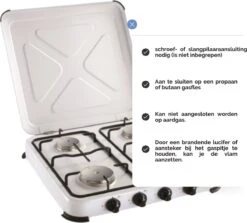 Kemper Gas Kooktoestel - Campingkooktoestel - Set Met 4 Branders - Gas - 4650W -Buiten Kamperen Apparatuur 1200x1084 6