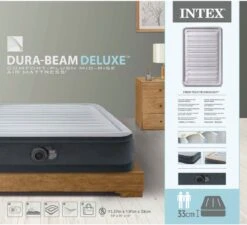 Intex Luchtbed - Twijfelaar - 137 X 191 X 33 Cm - Grijs - Met Ingebouwde Pomp, Hoeslaken Antraciet En Reparatieset 13 Intex Luchtbed - Twijfelaar - 137 X 191 X 33 Cm - Grijs - Met Ingebouwde Pomp, Hoeslaken Antraciet En Reparatieset -Buiten Kamperen Apparatuur 1200x1095