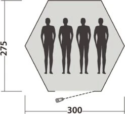 Easy Camp Tent Bolide 400 - Rood - 4 Persoons -Buiten Kamperen Apparatuur 1200x1098