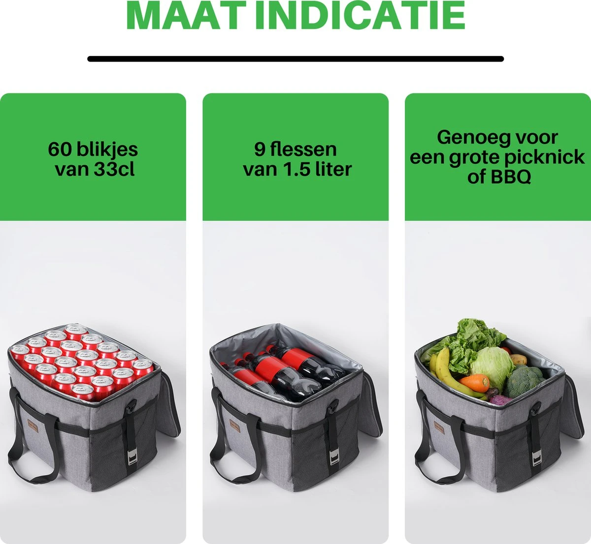 Packaway 4 Laags Geïsoleerde Koeltas - Lunchtas 30 Liter - Grijs 7 Packaway 4 Laags Geïsoleerde Koeltas - Lunchtas 30 Liter - Grijs - Afbeelding 5
