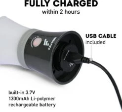 Favour L0717 Camping Lamp Oplaadbaar LED, 200 Lumen, IPX7 Waterdicht, Drijvend, Schokbestendig, Draagbare Kampeerlamp, Tentlamp, Vislamp, Geïntegreerde Oplaadbare Batterij -Buiten Kamperen Apparatuur 1200x1110 5