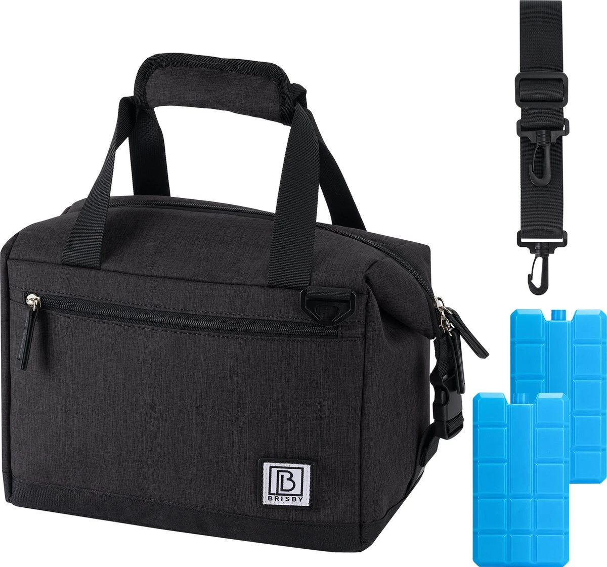 Brisby 4 Laags Geïsoleerde Koeltas - Lunchtas 12 Liter - Extra Ruimte Uitvouwbaar- Zwart 3 Brisby 4 Laags Geïsoleerde Koeltas - Lunchtas 12 Liter - Extra Ruimte Uitvouwbaar- Zwart