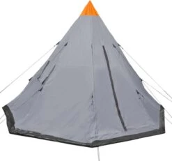 VidaXL Tent 4-persoons Grijs -Buiten Kamperen Apparatuur 1200x1123