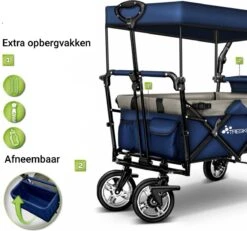 Tresko- Bolderkar, Grijs, Opvouwbaar, Met Dakje, Geschikt Tot 80 Kg - Bolderwagen - Kinderenvervoer - Bolderkarren - Tuinkar - Kinderwagen 15 Tresko- Bolderkar, Grijs, Opvouwbaar, Met Dakje, Geschikt Tot 80 Kg - Bolderwagen - Kinderenvervoer - Bolderkarren - Tuinkar - Kinderwagen -Buiten Kamperen Apparatuur 1200x1124 5