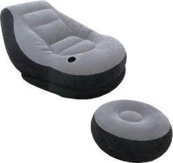 Intex Lounge Stoel - Ultra Lounge - Opblaasbaar - Grijs/zwart -Buiten Kamperen Apparatuur 1200x1132 1