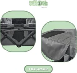 FableKids LEO X4Plus Opvouwbare Wagen Met Dak Fossil Grey -Buiten Kamperen Apparatuur 1200x1134 3