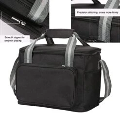 IBright Koeltas Opvouwbaar 15 Liter - 4 Laags Geïsoleerde Lunchtas - Waterdicht - Zwart -Buiten Kamperen Apparatuur 1200x1134 8