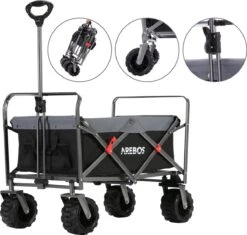 AREBOS Handkar | Transportwagen | Apparatuurwagen | Opvouwbaar | Zwart / Grijs 20 AREBOS Handkar | Transportwagen | Apparatuurwagen | Opvouwbaar | Zwart / Grijs -Buiten Kamperen Apparatuur 1200x1140 3