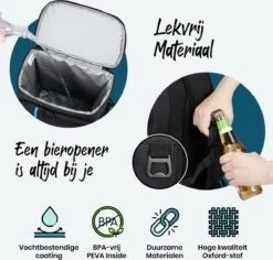 Sunflake Koelrugzak Groot - Lunchtas - Koeltas Backpack Voor Dames & Heren - Zwart -Buiten Kamperen Apparatuur 1200x1145 5