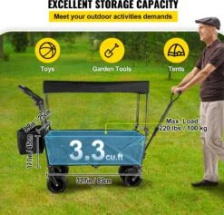 LOUVAINS® Bolderkar Opvouwbaar - Bolderkar - Bolderwagen - Bolderkar Kinderenvervoer - Bolderkar Opvouwbaar Met Massieve - Bolderkar Opvouwbaar Luchtbanden - Bolderkar Opvouwbaar Met Duwstang -Buiten Kamperen Apparatuur 1200x1153 2