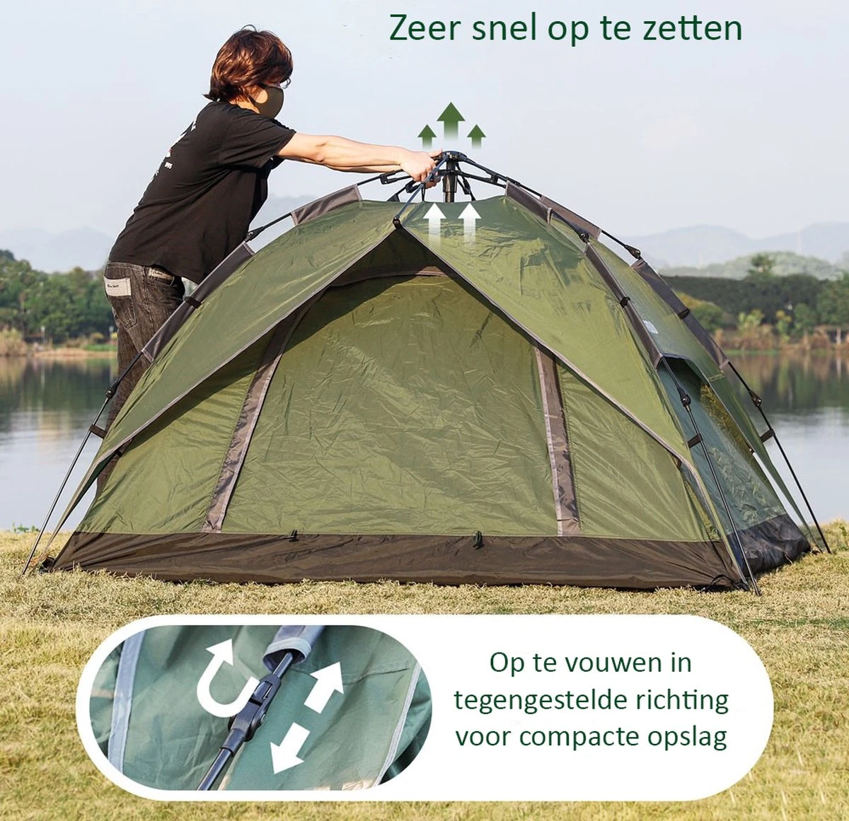 Sens Design Pop Up Tent - Tent - 2-3 Personen 5 Sens Design Pop Up Tent - Tent - 2-3 Personen - Afbeelding 3