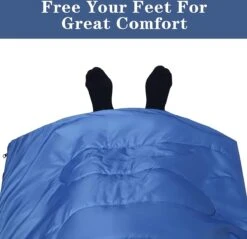 HikeMeister ® Mummy Slaapzak Kamperen Blauw Ca. 220 X 75 Cm Met Draagtas -Buiten Kamperen Apparatuur 1200x1162 10