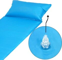 Springos Slaapmat | Zelfopblazend | 186 Cm | Inclusief Hoes & Hoofdkussen | Lichtblauw -Buiten Kamperen Apparatuur 1200x1166 9