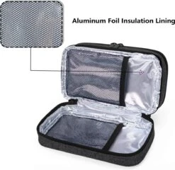 Merkloos Insuline Koeltas Etui Diabetes Tasje Met Ijspak Diabetes Clutch Zwart -Buiten Kamperen Apparatuur 1200x1167 3