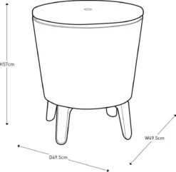 Keter Cool Bar - 3-in-1 - 49.5x49.5x84.5 Cm - Blauw -Buiten Kamperen Apparatuur 1200x1169 3