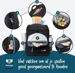 Sunflake Koelrugzak - Lunchtas - Koeltas Backpack Voor Dames & Heren - Zwart -Buiten Kamperen Apparatuur 1200x1170 5