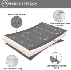 Meisterhome® Mummy Slaapzak - Kamperen - Antraciet - Ca. 220 X 75 Cm - Incl. Draagtas -Buiten Kamperen Apparatuur 1200x1176 12